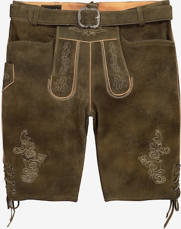 Men Plus Regular Trachtenhose in Grün: Vorderseite