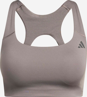 ADIDAS PERFORMANCE - Sujetador deportivo 'Optime' en gris: frente