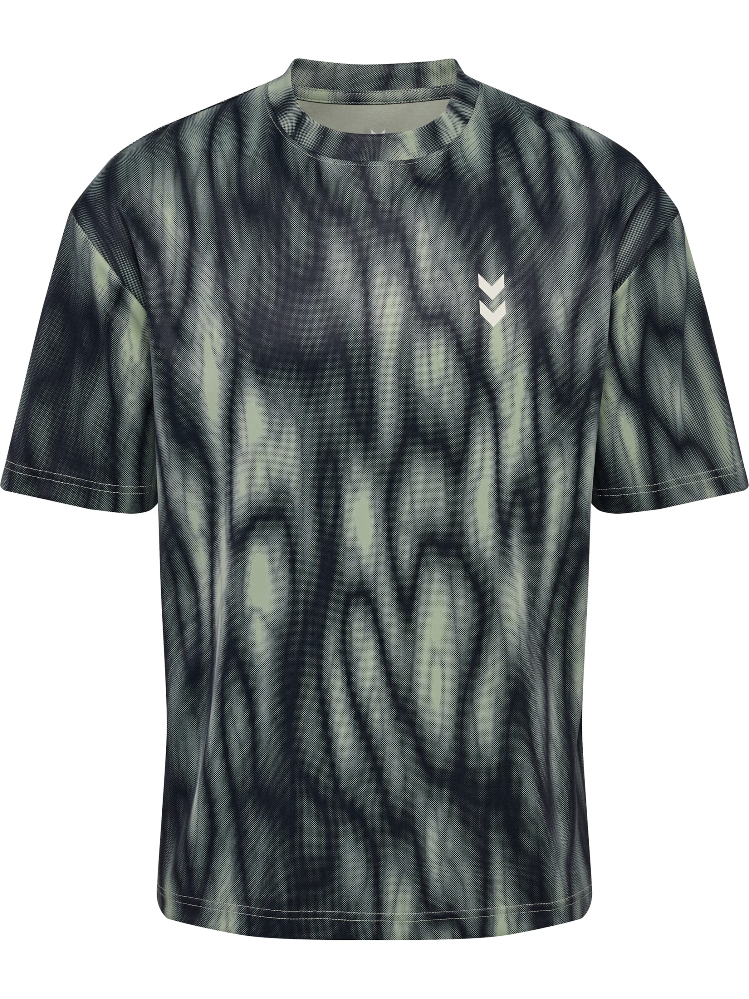 Hummel Funktionsskjorte 'Hiit' i gran / pastelgrøn / hvid, Produktvisning