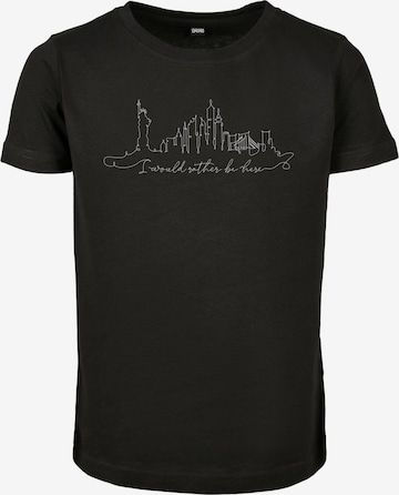 Mister Tee Shirt 'Want To Be Here' in Zwart: voorkant