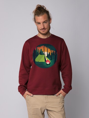 Watapparel Sweatshirt 'Zelten' in Rood: voorkant