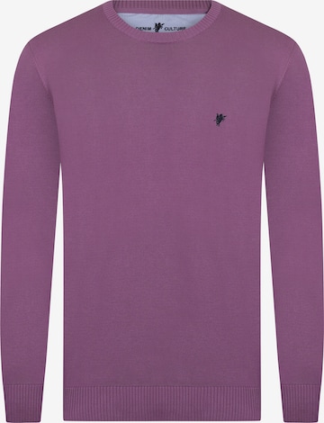 DENIM CULTURE Sweter 'NARCISO' w kolorze fioletowy: przód