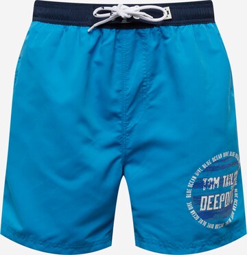 TOM TAILOR Zwemshorts in Blauw: voorkant