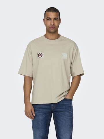 Only & Sons T-shirt 'LENNY' i grå: framsida