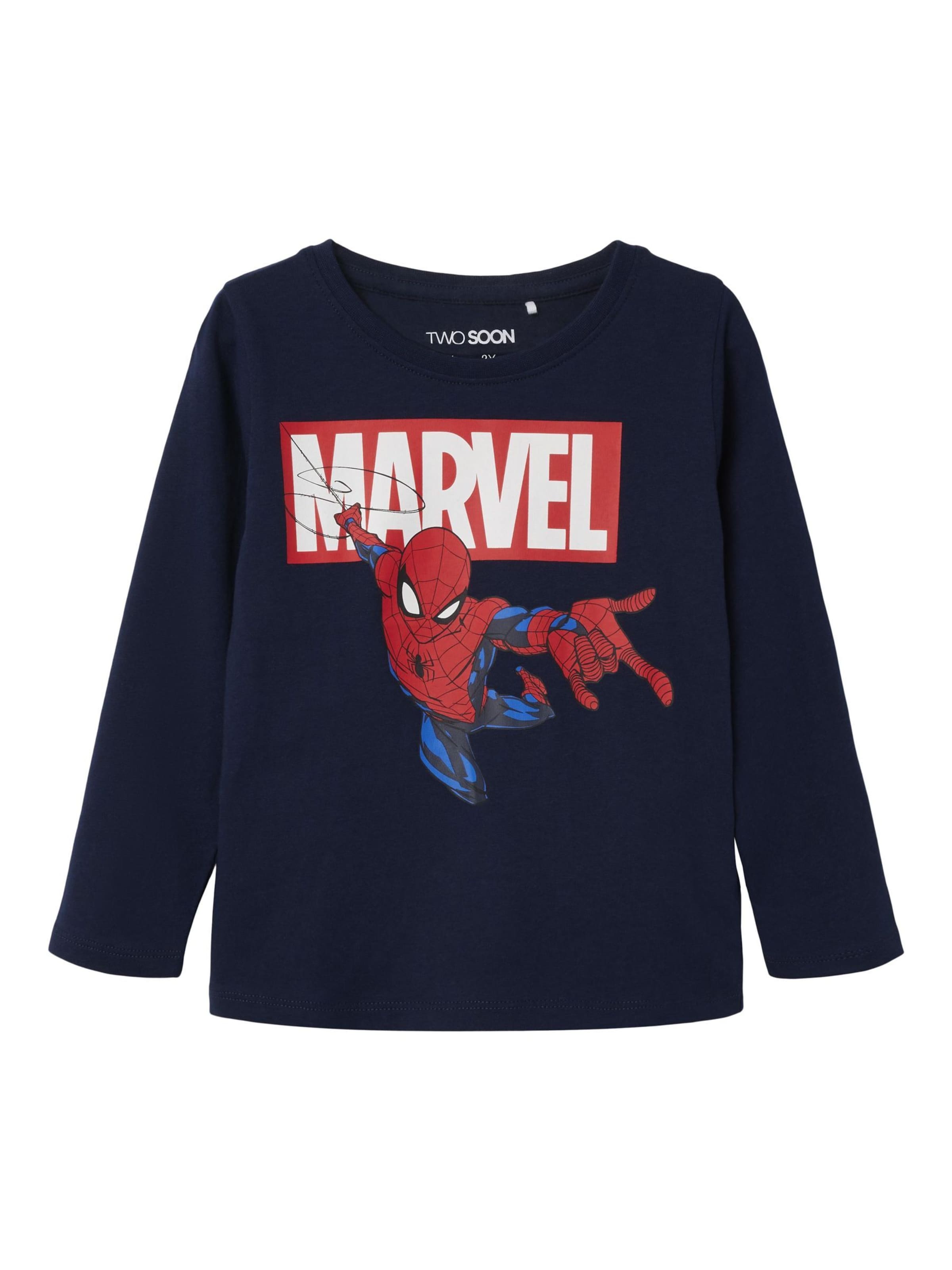 TWO SOON - Camiseta 'Spider-Man' en azul: frente