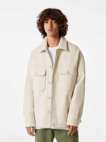 Veste mi-saison Bershka en beige : devant