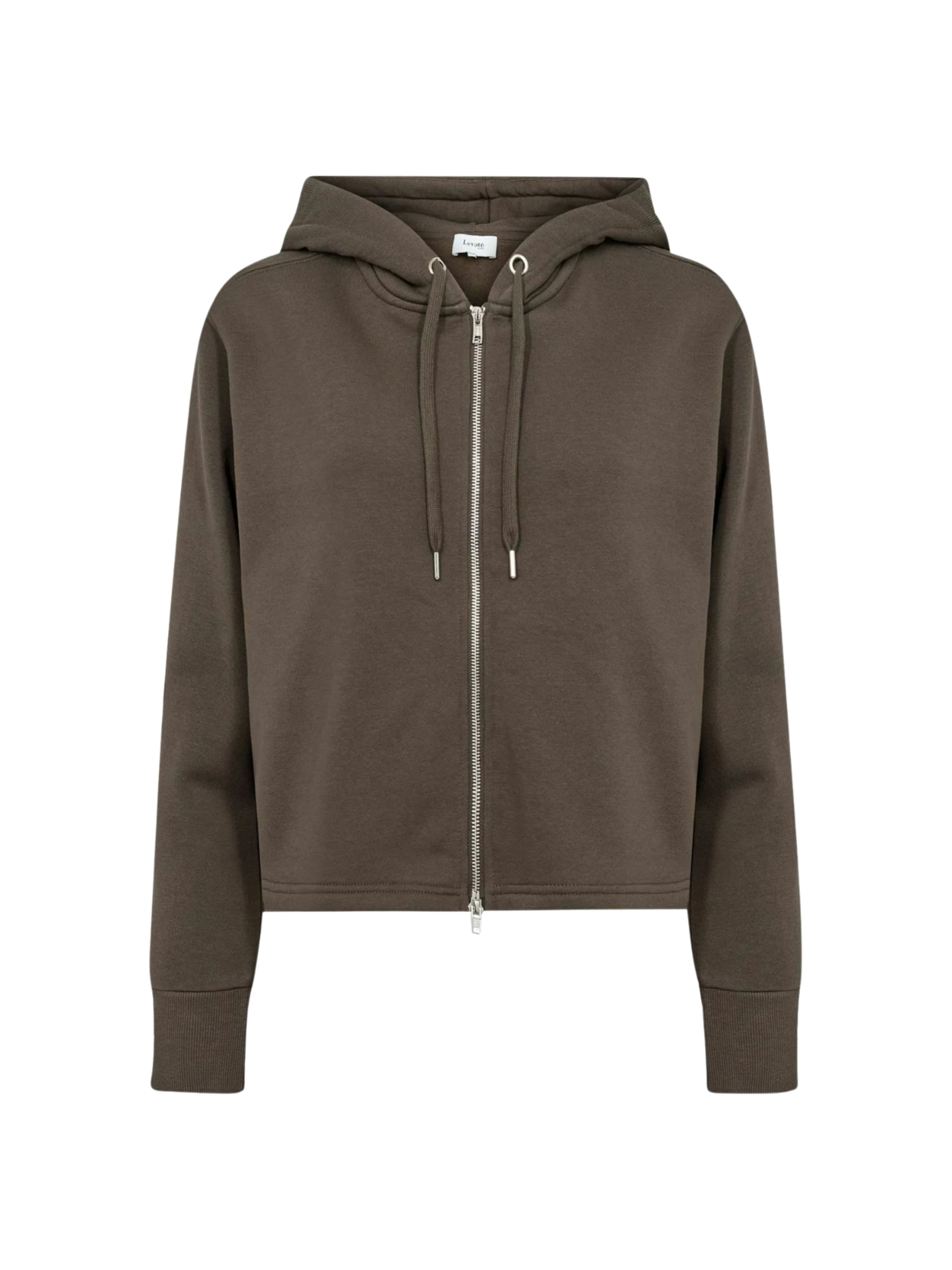 Levete Room Sweatvest 'Nuka' in Bruin: voorkant