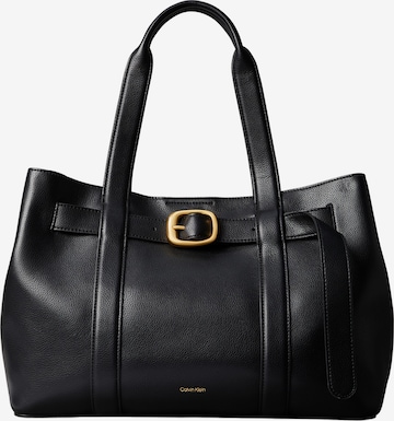 Calvin Klein "Чанта тип ""Shopper""" 'BUCKLE' в черно: отпред