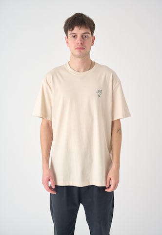 Cleptomanicx Shirt 'Sketch Gull' in Beige: front