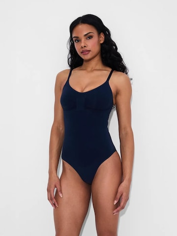 cfab - Body moldeador 'Bodysuit Sculpting Shapewear mit Slip' en azul: frente