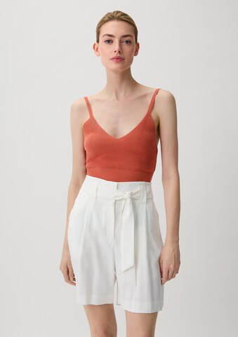 COMMA Wide Leg Hose in Weiß: Vorderseite