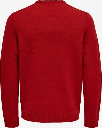 Only & Sons Pullover 'Xmas' in Rot