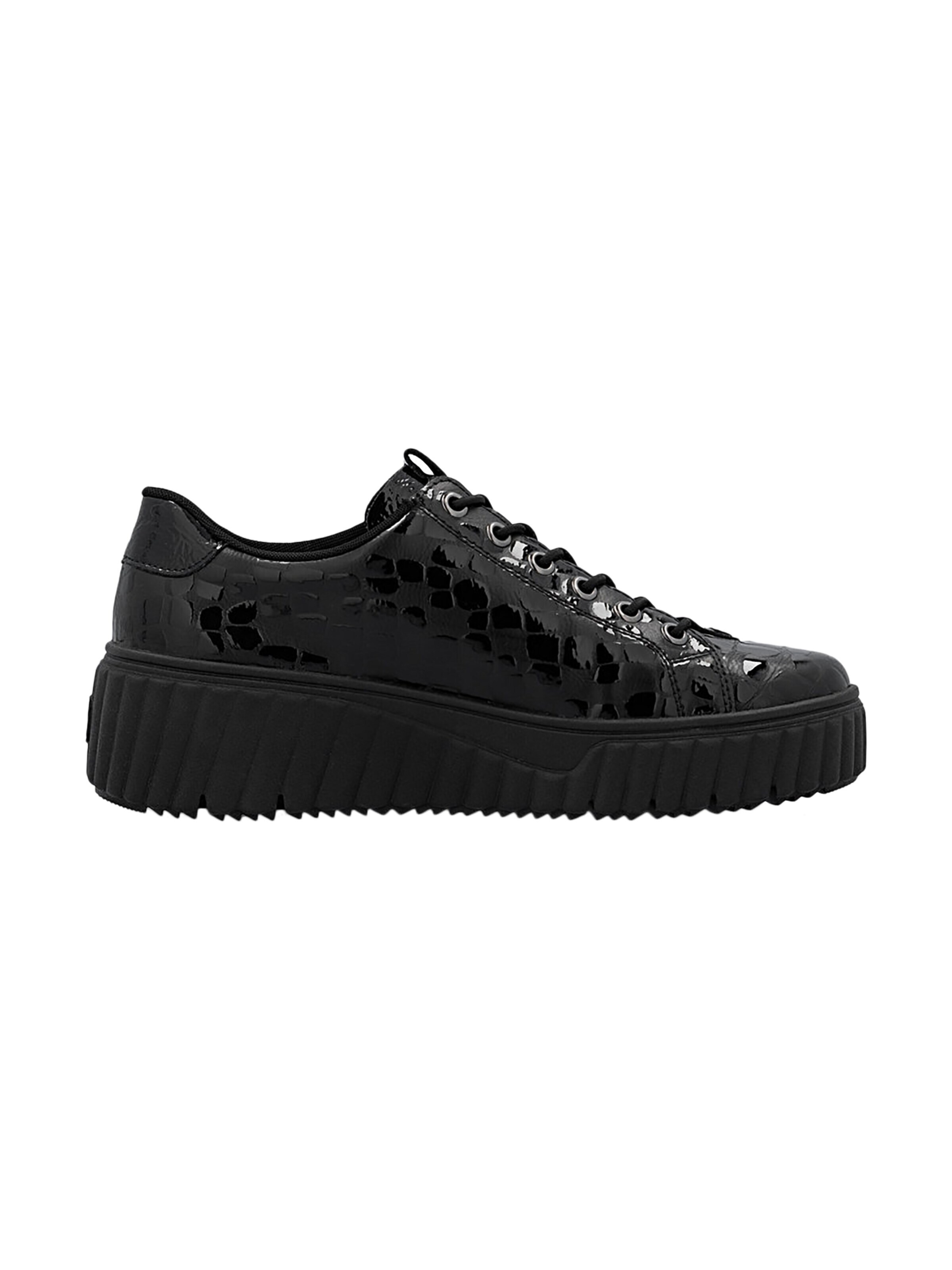 Chaussure de sport à lacets 'Lando Low-Top-Sneaker aus Leder' Rieker en noir