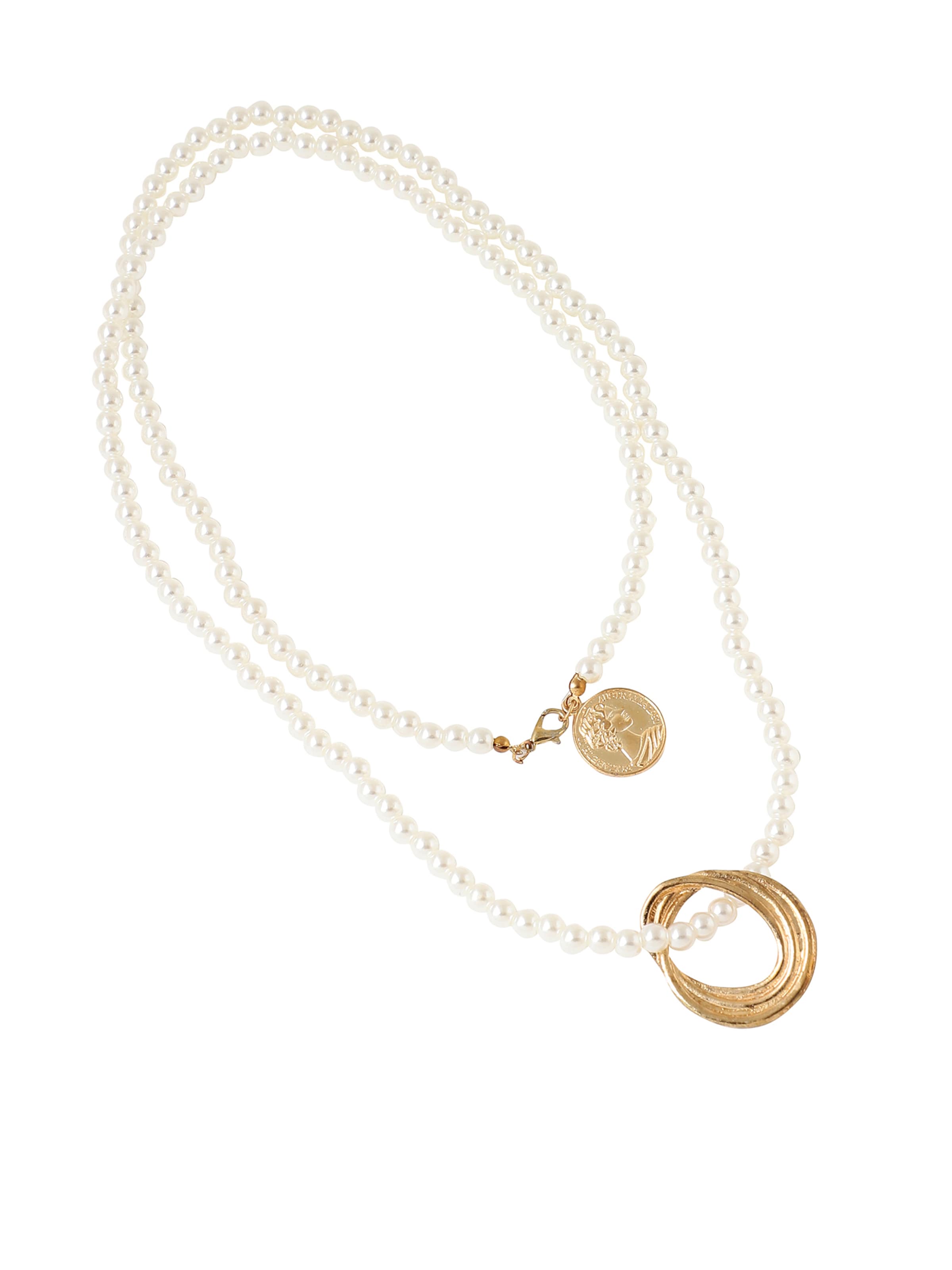 SOHI - Colar 'Kazal' em branco: frente