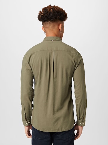 Lindbergh Regular fit Button Up Shirt 'Rayon' in Green