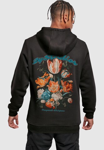 Felpa 'Flowers' di 2Y Studios in nero: frontale