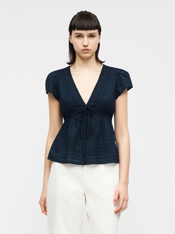 Chemisier HOLLISTER en bleu : devant