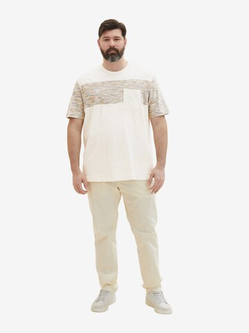 TOM TAILOR Men + T-Shirt in Beige