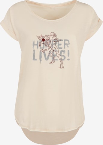 T-shirt 'Stranger Things Hoppers Live Netflix' F4NT4STIC en beige : devant