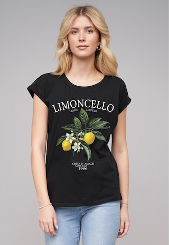 Cloud5ive T-Shirt 'Limoncello' in Schwarz: Vorderseite