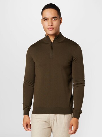 HUGO - Pullover 'San Quirin' em verde: frente