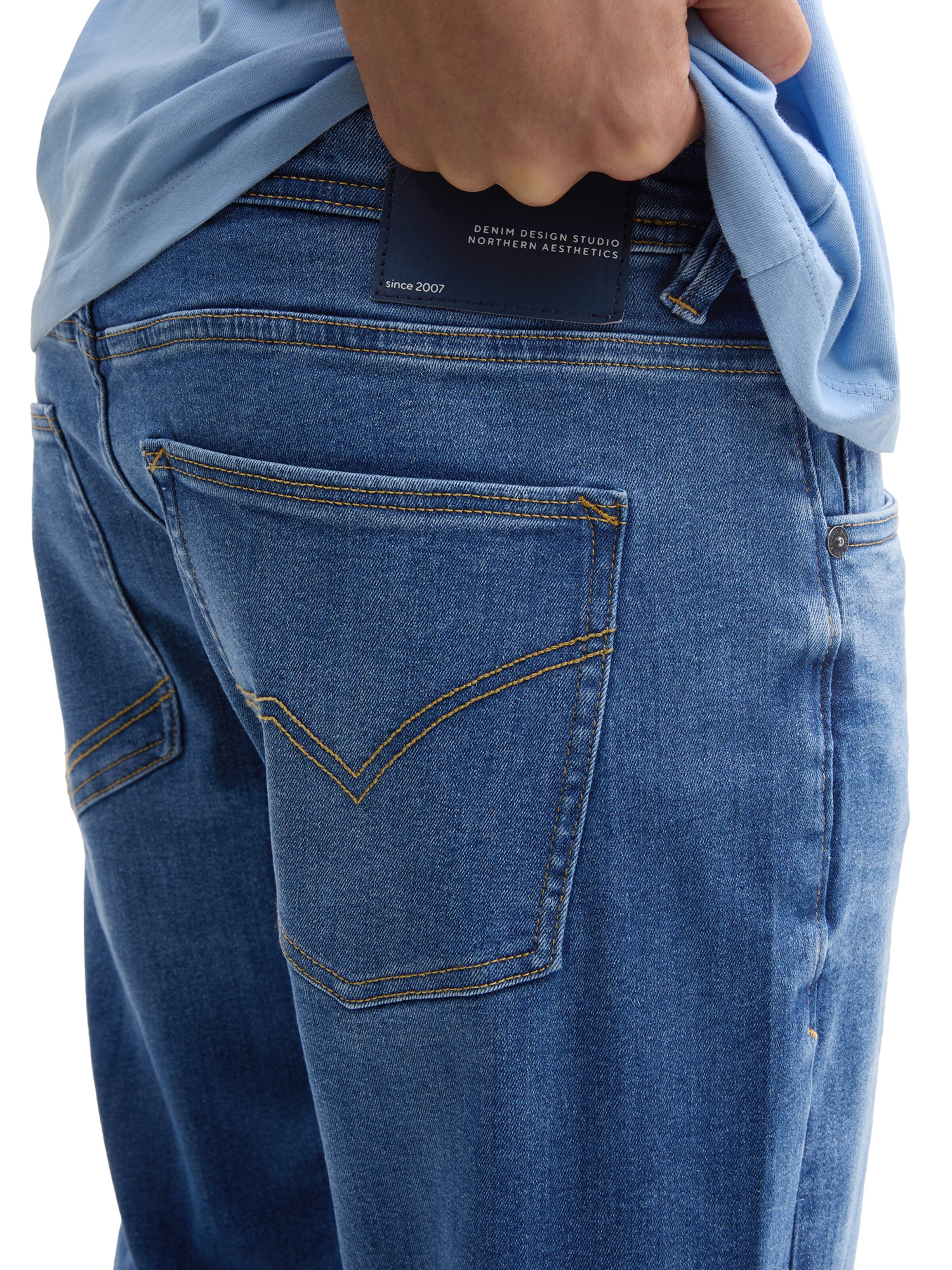 Coupe slim Jean 'PIERS' TOM TAILOR DENIM en bleu