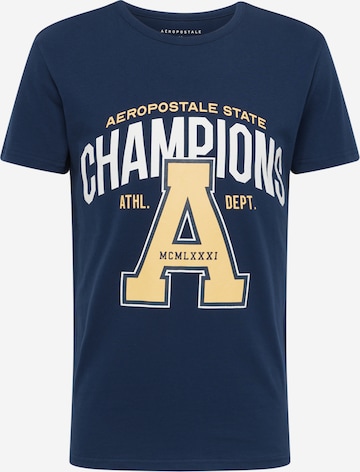 Tricou 'CHAMPIONS' de la AÉROPOSTALE pe albastru: față