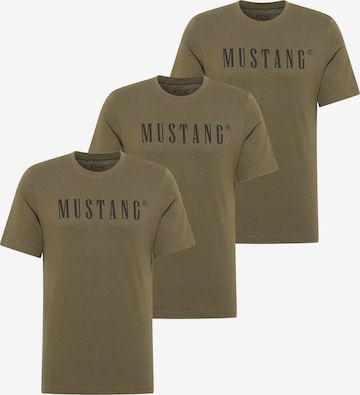 T-Shirt MUSTANG en vert : devant