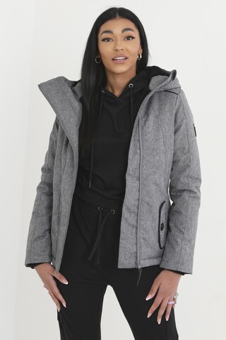 BRAVE SOUL Winterjacke 'Josy' in Grau: predná strana