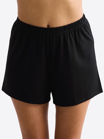 Erlich Textil Pyjamahose in Schwarz: Vorderseite