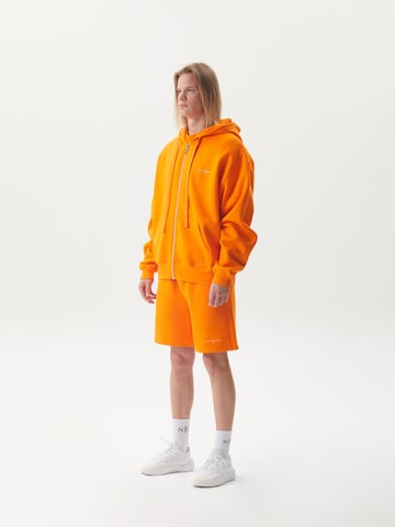 Ossy Homer Sweatshirt 'Zip Hoodie Heavy Cotton 450 Gsm' in Orange