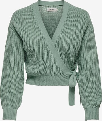 Cardigan 'Breda' ONLY en vert : devant