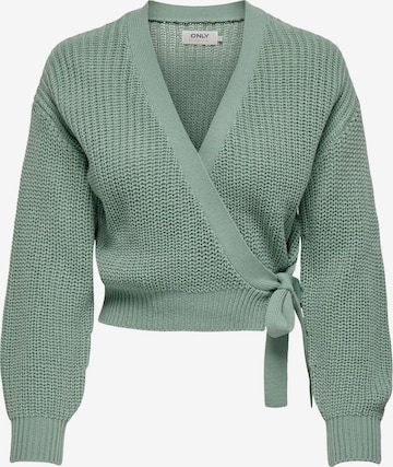 ONLY Knit Cardigan 'Breda' in Green: front