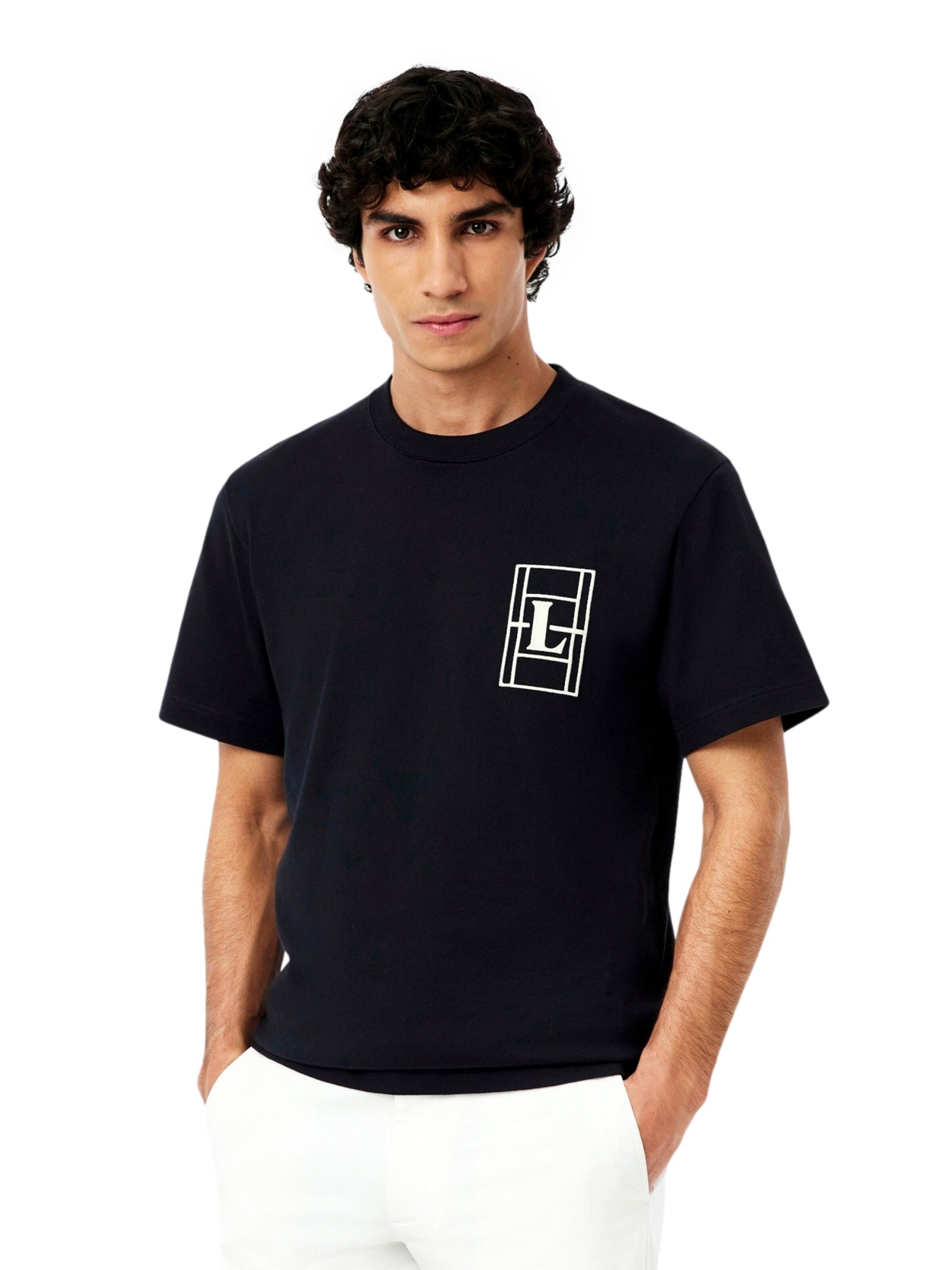 LACOSTE Shirt in Black: front