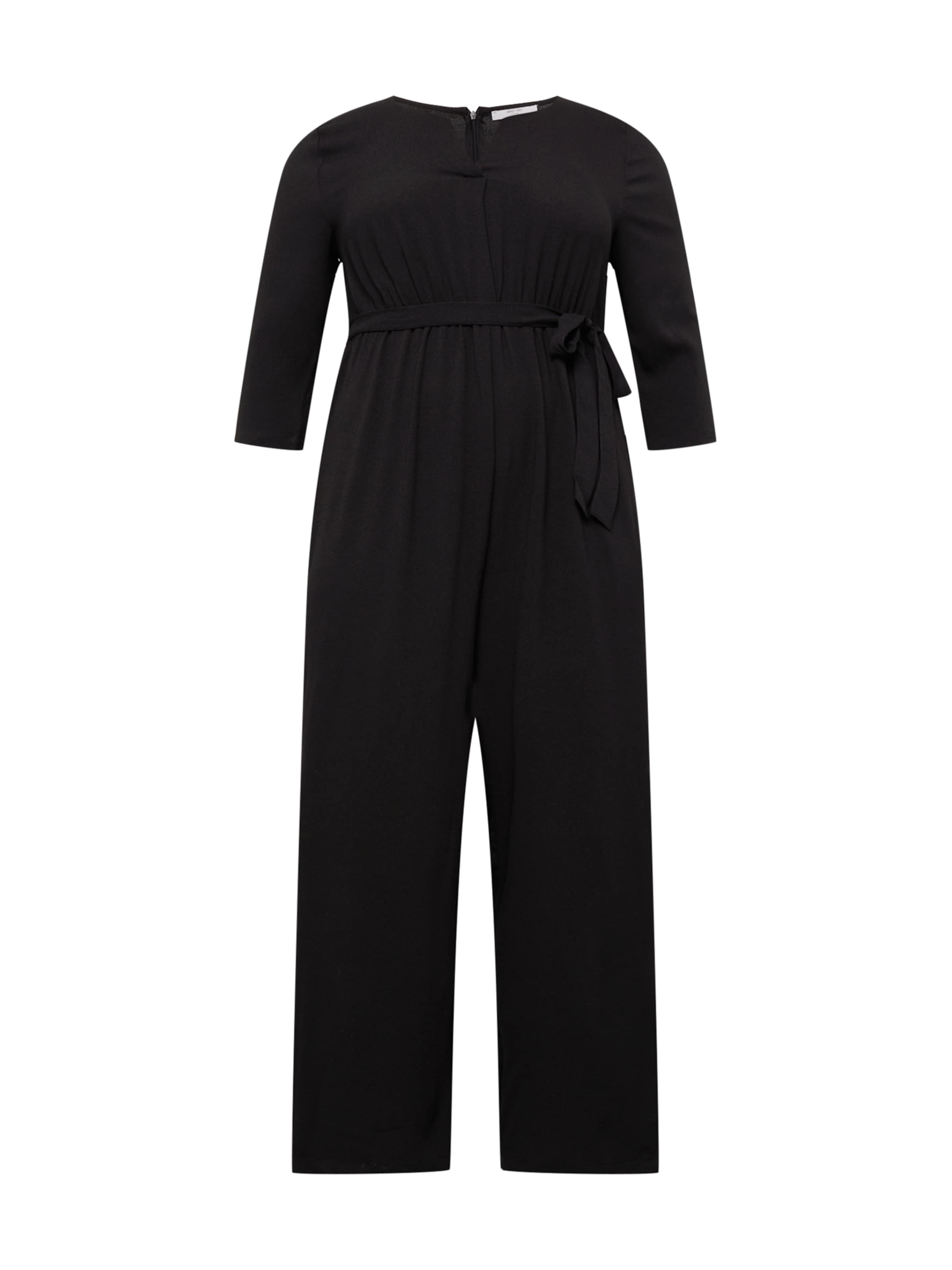 ABOUT YOU Curvy Kezeslábas 'Antonie' - fekete: elől