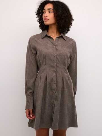 Robe-chemise 'Hermine' Kaffe en marron : devant