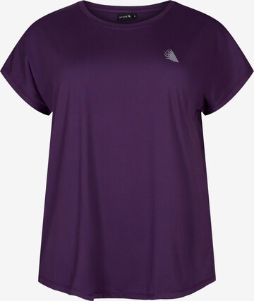 Active by Zizzi Shirt in Lila: voorkant