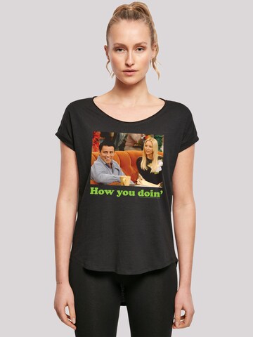 F4NT4STIC Shirt 'Friends How You Doin' in Black: front