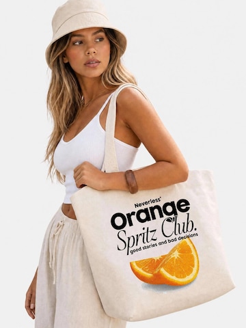Neverless Strandtasche 'Orange Spritz'‌‌‌‌‌‌‌‌‌‌ in Beige
