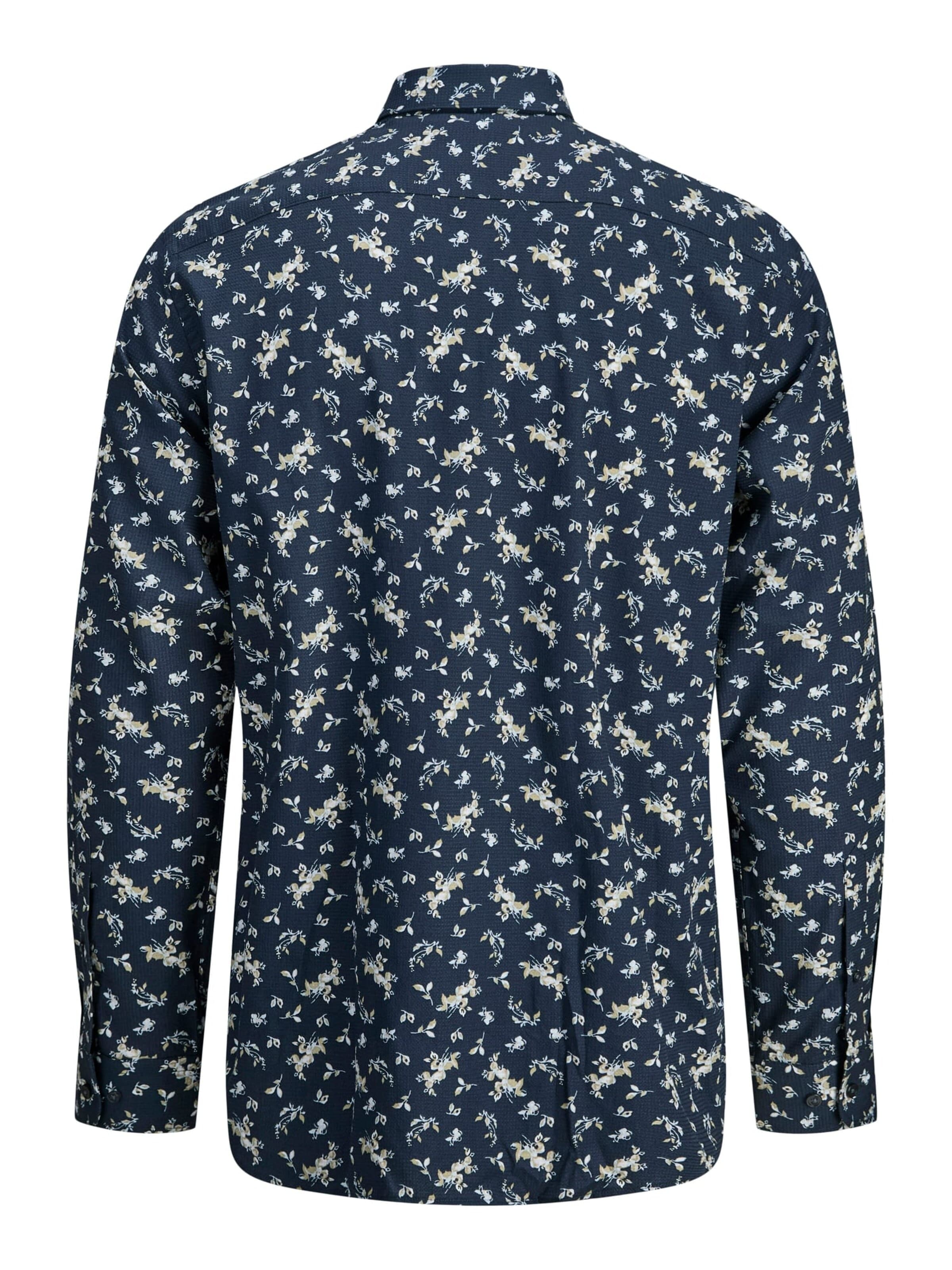 JACK & JONES Comfort fit Button Up Shirt 'York' in Blue