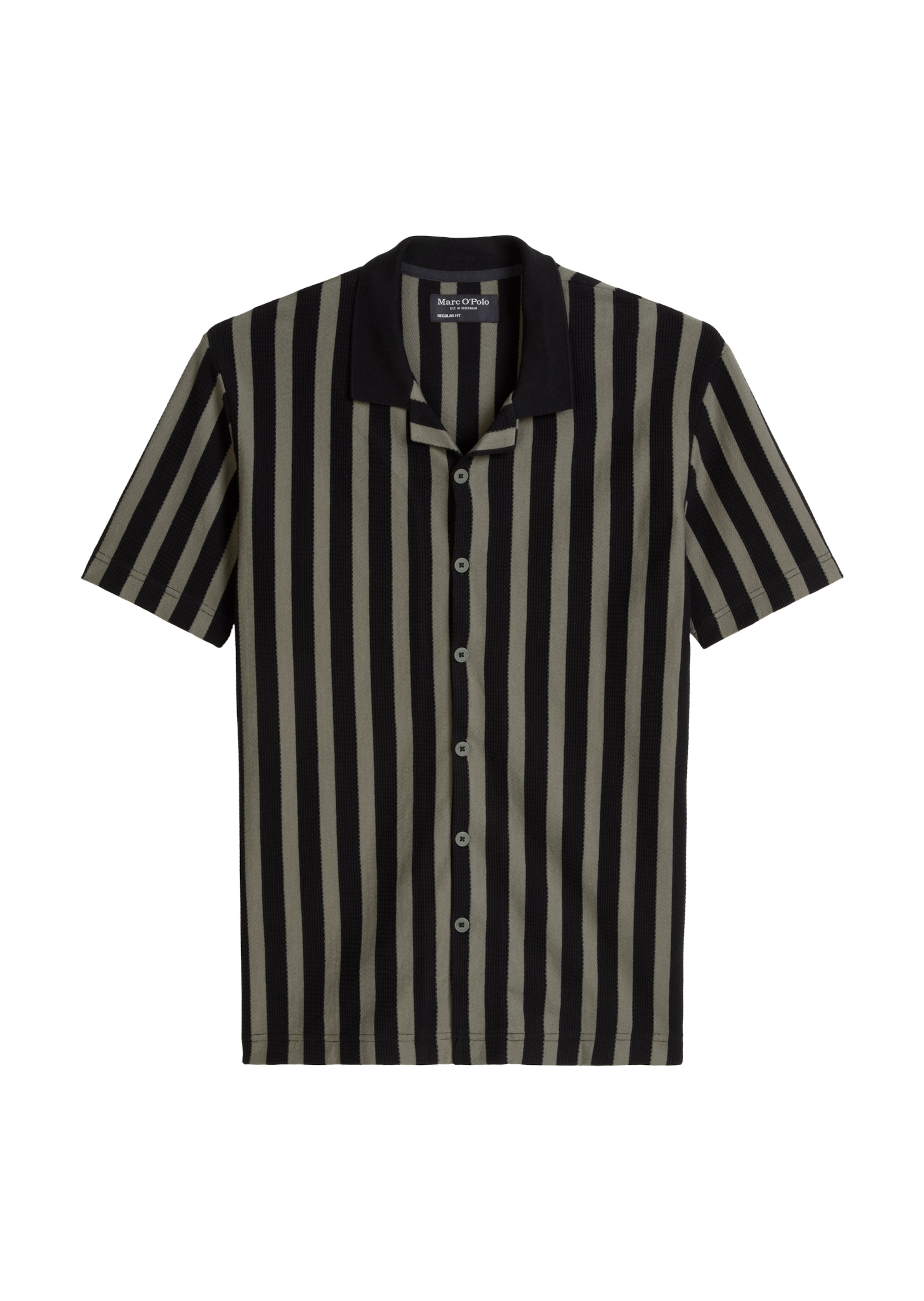 Marc O'Polo Regular fit Overhemd in Zwart: voorkant