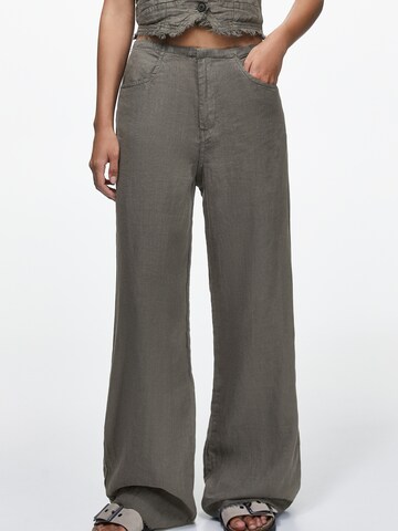 Wide leg Pantaloni di Pull&Bear in grigio
