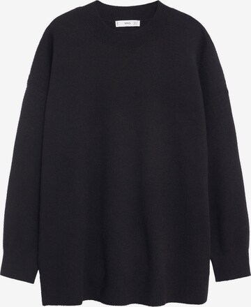 MANGO Širok pulover 'Lotus' | črna barva: sprednja stran