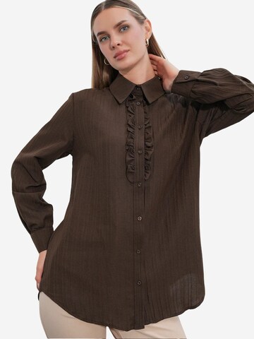 Bigdart - Blusa 'Hemden' em castanho