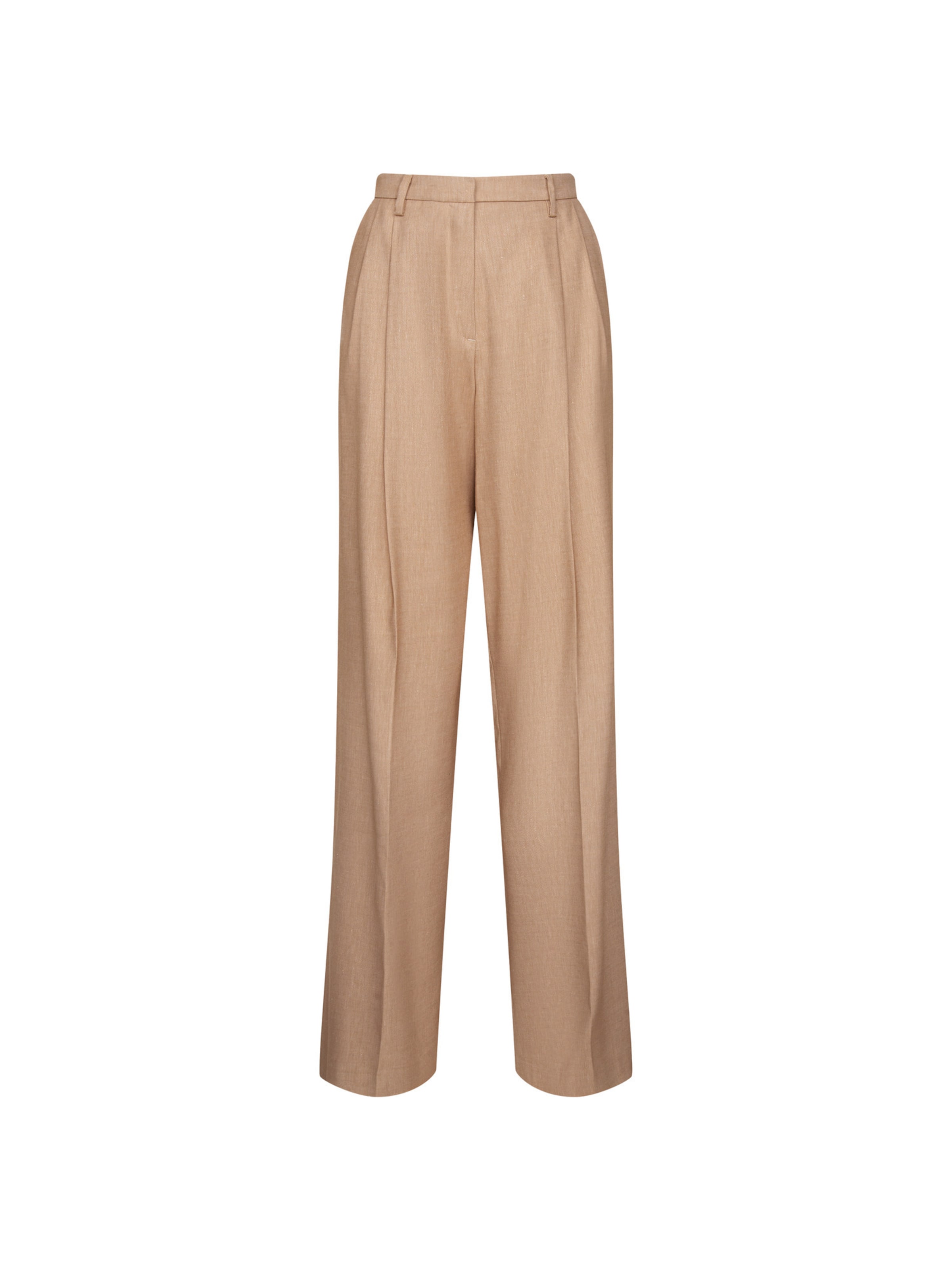 SEIDENSTICKER Regular Bandplooibroek 'March Drop 261' in Beige: voorkant