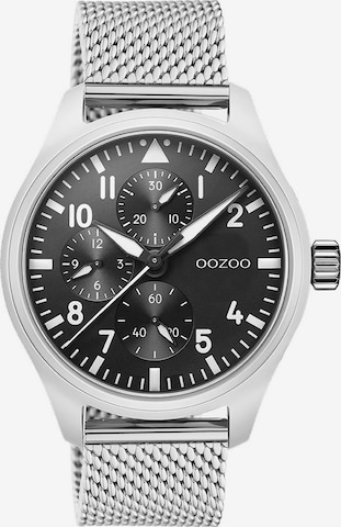OOZOO Analog Watch in Silver: front