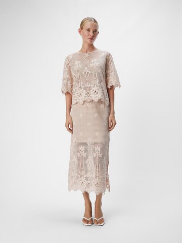 OBJECT - Blusa 'OBJRIMINI' en beige