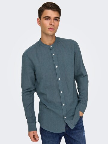 Only & Sons Slim fit Πουκάμισο 'CAIDEN' σε μπλε