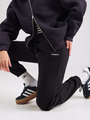 Superdry & Co Tapered Broek in Zwart