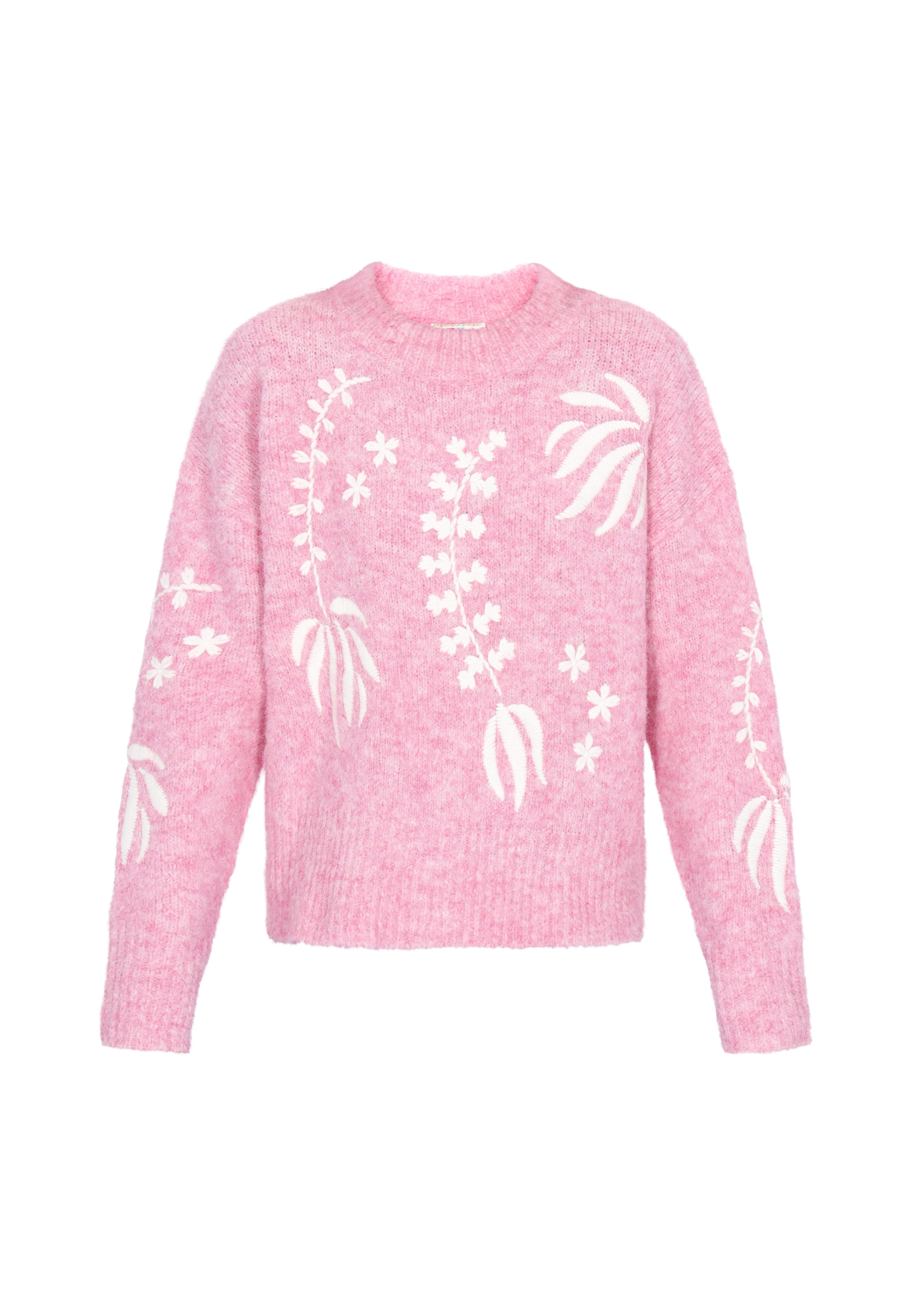 IZIA Oversize pulóver - rózsaszín: elől